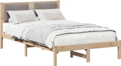 Obrázok produktu pre Rám postele s čalúneným čelom Sivohnedá 120 x 200 cm