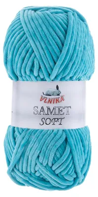 100g Strickgarn Samet Soft Chenille aqua
