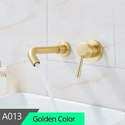 Produktbild von Waschtischarmatur, Wandmontage, Einhebel, Gebürstetes Gold