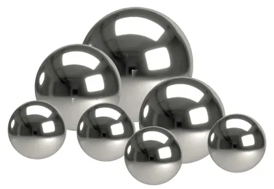 Immagine prodotto di Omgoods - Set di 7 sfere decorative - Acciaio inossidabile - Sfere cave - Sfere metalliche - Sfere da giardino lucide - 4/6/8 cm