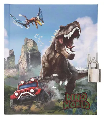 Obrázok produktu pre Dino World + Action 0413997, Osobný denník, Viacfarebný, Obrázok, Lepená väzba, Detské, Chlapec