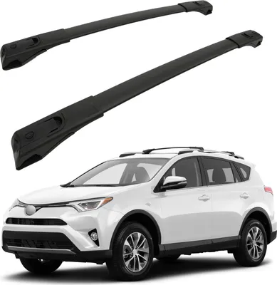Produktbild von Dachträger Querstangen für Toyota RAV4 2013-2018, OEM Stil Schwarz 2Tlg