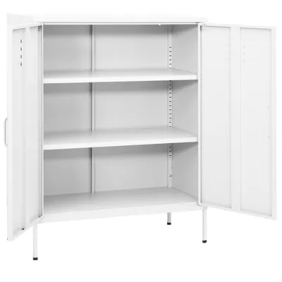 Immagine prodotto di vidaXL Armadio bianco 80x35x101,5 cm in acciaio