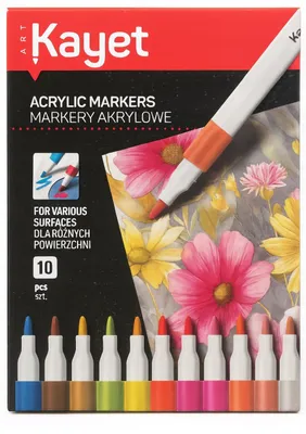 Produktbild von Kayet Acrylstifte 10er Set für verschiedene Oberflächen