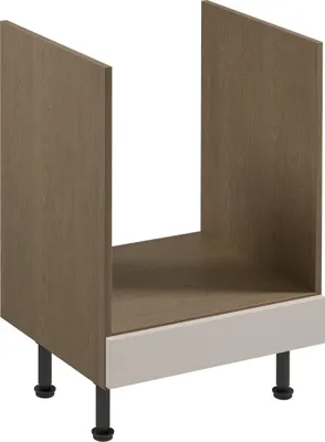 Produktbild von Herdumbauschrank 60 cm Küchenschrank küchenmöbel, Sorento D60ZK Beige/Eiche