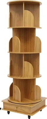 Immagine prodotto di Libreria girevole, design moderno, struttura robusta, colore burlywood