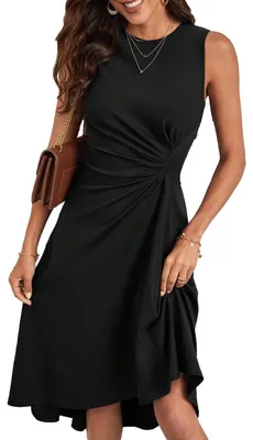 Produktbild von Schickes Midikleid mit A-Linie und Raffungen an der Taille