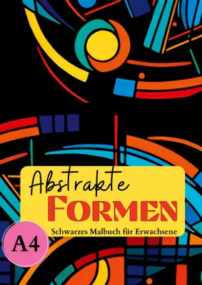 Produktbild von Schwarzes Malbuch für Erwachsene "Abstrakte Formen"