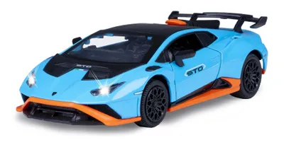 Image de JAMARA Lamborghini Huracán STO Diecast 1:32 bleu avec piles boutons