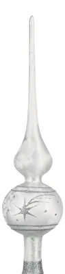 Produktbild von Weihnachtsbaumspitze Groß 35cm in Ice Weiss Silber Komet