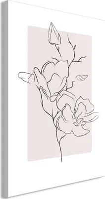 Produktbild von Italienischer Leinwand Leinwandbild - Creamy Magnolia (1 Part) Vertical 40x60 cm Abstrakt b-C-0613-b-a