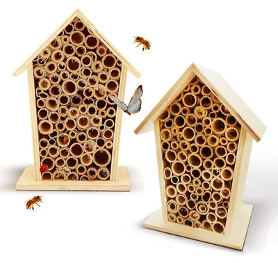 Produktbild von Insektenhotel aus Holz für den Garten, Bienenhotel
