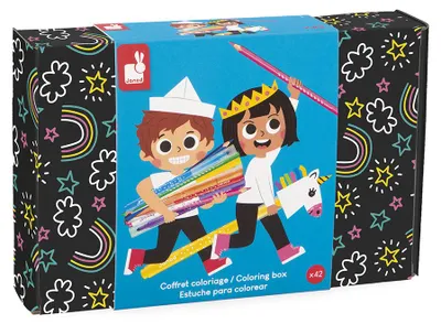 Immagine prodotto di Set da colorare Janod - Scatola creativa per bambini - 42 pezzi