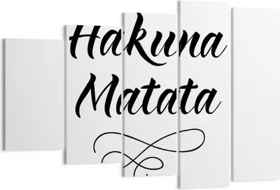 Produktbild von Bild auf Leinwand - Leinwandbild - 5 Teile - Hakuna Mama Maxim - 150x100cm - Wand Bild - Wanddeko - Wandbilder - Leinwanddruck - Bilder - Wanddekoration - Leinwand bilder - Wandbild - EG150x100-4248