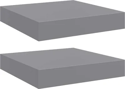 Immagine prodotto di vidaXL Mensole sospese 2 pz. Grigio 23x23,5x3,8 cm MDF
