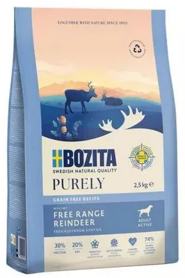 Produktbild von Bozita - Trockenfutter Hund - Purely Adult Active mit Rentier getreidefrei 11 kg
