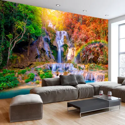 Produktbild von Basera Selbstklebende Fototapete Fluss- & Wasserfallmotiv c-B-0126-a-a, mit UV-Schutz, 196x140 cm