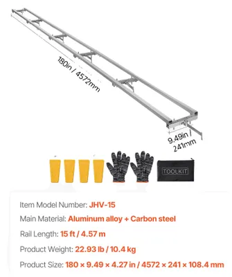 Produktbild von Schienenwalzwerkführungsystem, einstellbarer Schneidbereich, langlebige Konstruktion, 15ft