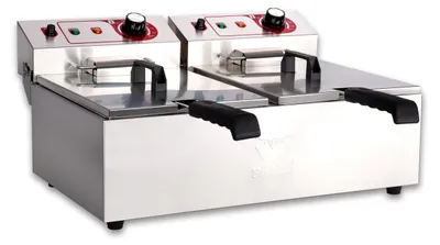 Produktbild von Beeketal Gastronomie Friteuse Fritteuse 230V, Fritteuse BTF/BWF:BTF20a - 9 + 9 L ohne Ablaufhahn