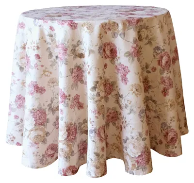 Produktbild von Tischwäsche mit Druckmotiv Rosen 130 cm rund