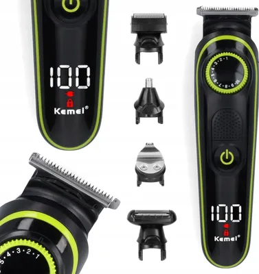 Obrázek produktu pro Bezdrátový zastřihovač vlasů, sada 5 v 1, Kemei Barber USB Km-696