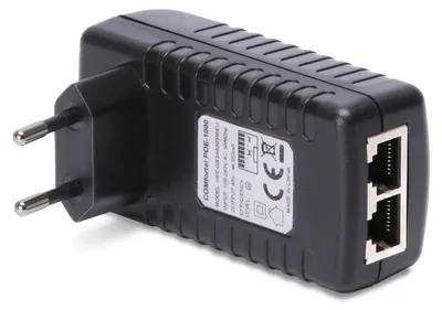 Produktbild von Auerswald COMfortel PoE-1000, Gigabit Ethernet, 10,100,1000 Mbit/s, IEEE 802.3af, Schwarz, 48 V, 100-240 V