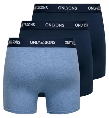 Zdjęcie produktu dla Majtki męskie Only & Sons Onsfitz, zestaw 3 sztuk, kolor jednolity, model Noos