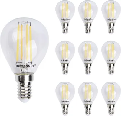 Produktbild von hoftronic LED Glühlampe E14 4W 470lm 2700K warmweiß P45 10er Set