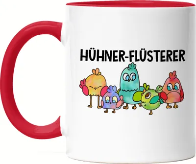 Produktbild von Hühner-Flüsterer Tasse Rot Huhn-Fans Bauernhof Chicken Hühnerhof Geschenk
