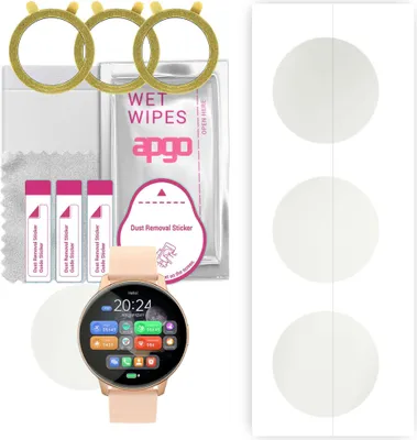 Produktbild von apgo 3 Stück Schutzfolie, Matt, kompatibel mit Tracer SMW9A Spark Smartwatch, Hydrogel Displayschutzfolie mit Positionierhilfe, Displayfolie, robust und kratzfest