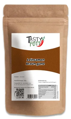 Produktbild von Tasty Pott Leinsamen Braun, ganz - im Beutel