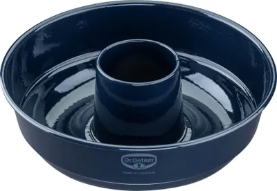 Produktbild von Dr. Oetker Frankfurter Kranz Ø 26 cm, Kranzform mit Quarz-Emaille-Versiegelung, Backform der Serie BACK-LIEBE EMAILLE (Farbe: Blau)