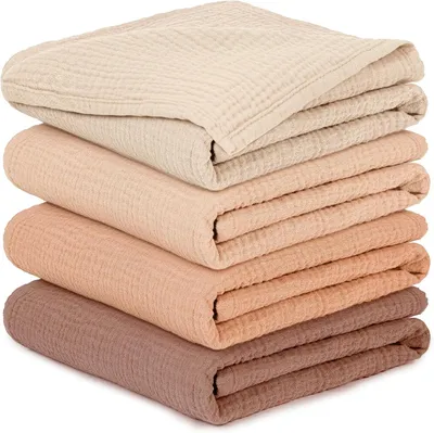 Obrázok produktu pre Musselintücher, sada 4 ks, 60x60 cm, 100% bavlna, pre bábätko