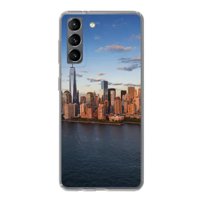 Produktbild von MuchoWow® Handyhülle Schutzhülle Hülle für Samsung Galaxy S21 New York - Skyline - Boot Silikon Softcase Handy Hülle - Softcase