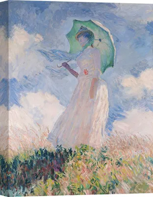 Zdjęcie produktu dla Wydruk na płótnie - Claude Monet, Kobieta z parasolem (po lewej) - 100 x 70 cm