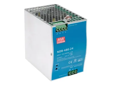 Image de Alimentation à découpage MEAN WELL pour rail DIN 480 W 24 V/20 A, 1 pièce.