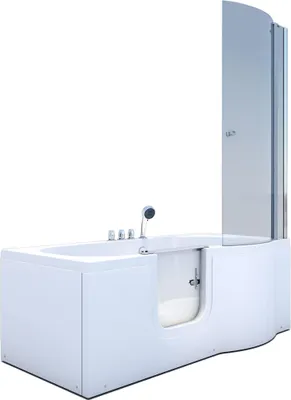 Produktbild von Seniorendusche und Badewanne mit Tür S12D-TH-L Dusche 170x85cm