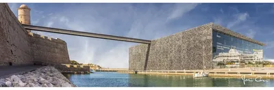 Image de Tableau sur toile Mucem 30x97 cm, Tableau mural moderne pour décoration intérieure