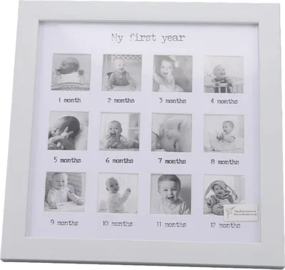 Obrázek produktu pro Dětský první rok Fotorámeček 12 měsíců Novorozenec Měsíční fotorámeček pro růst dítěte Záznam Baby Keepsake