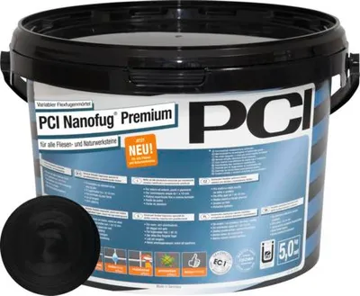 Produktbild von PCI Nanofug® Premium Variabler Flexfugenmörtel für alle Fliesen und Natursteine schwarz 5 kg