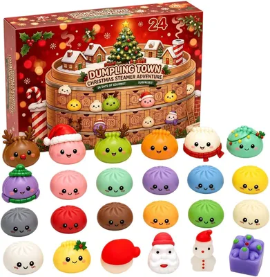 Produktbild von Squishy Weihnachten Adventskalender 2026 Quetschspielzeug-Kalender (G)