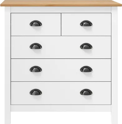 Produktbild von vidaXL Sideboard Hill Weiß 79x40x80 cm Massivholz Kiefer