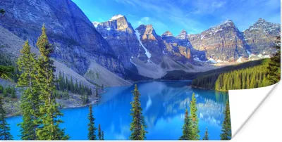 Produktbild von MuchoWow® Poster Farbenfrohe Umgebung im Banff National Park in Kanada 120x60 cm - Bild
