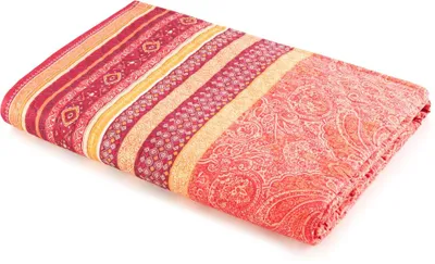Tagesdecke 100% Baumwolle, Geraniumrot, 220x255 cm