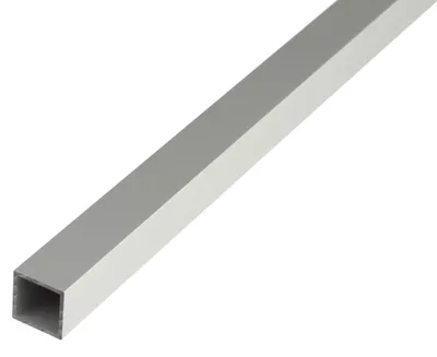 Zdjęcie produktu dla Alberts 473532 Rura kwadratowa, aluminiowa, anodowana na srebrno, 1000 x 20 x 20 mm