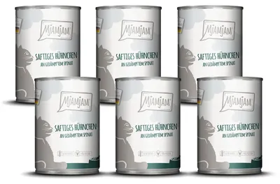 Productafbeelding van MjAMjAM – Premium natvoer voor katten - sappig kippenvlees met gestoomde spinazie
