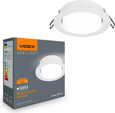 Produktbild von VIDEX Einbauleuchte für GX53 Leuchtstofflampen VL-SPF27R-W