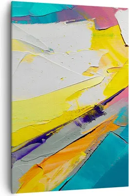 Produktbild von Bild auf Leinwand - Leinwandbild - Einteilig - Deadlock Farben dreidimensional - 70x100cm - Wand Bild - Wandbilder - Leinwanddruck - Wanddekoration - Leinwand bilder - Wandbild - PA70x100-4871