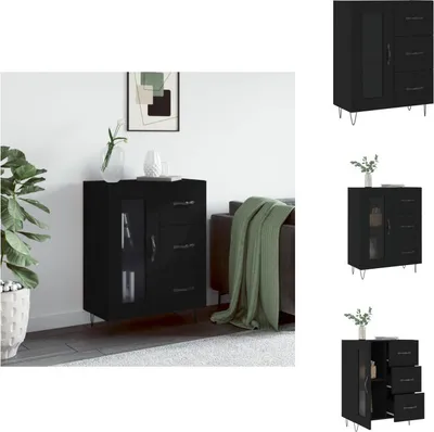 Produktbild von vidaXL Sideboard Schwarz 69,5x34x90 cm Holzwerkstoff -  Sideboards