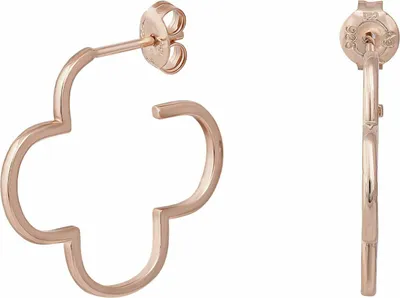 Zdjęcie produktu dla cai Creole 925 Sterling Silver pozłacana różowym złotem koniczyna
